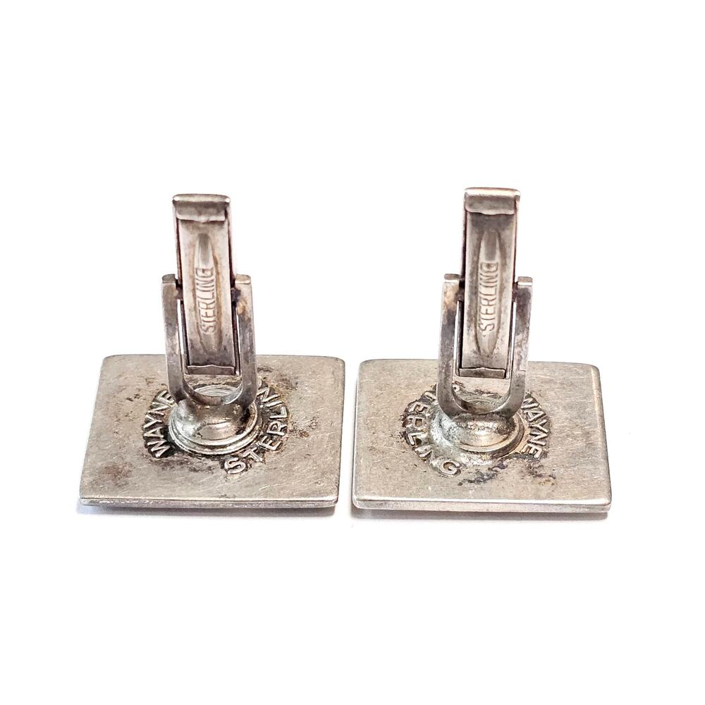 Vintage Sterling Silver "Once A King, Once A Knight" Cufflinks Wayne Sterling View 2